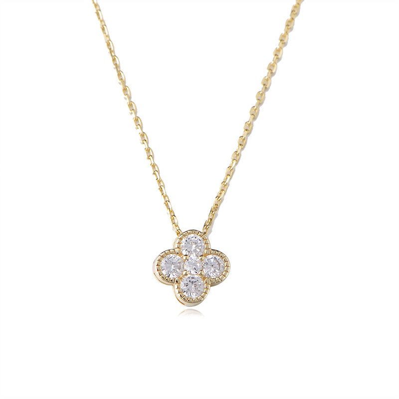 Sparkling Clover Necklace and Earring Set