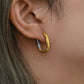 Luna Two Toned Square Hoops